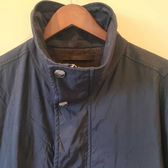 Canali Mens Rain & Wind Tech Full Zip Jacket Size 50 Black Lightweight - Picture 3 of 11